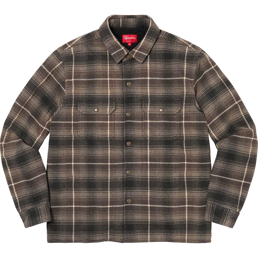 Details on Shearling Lined Flannel Shirt Black from fall winter
                                                    2022 (Price is $148)