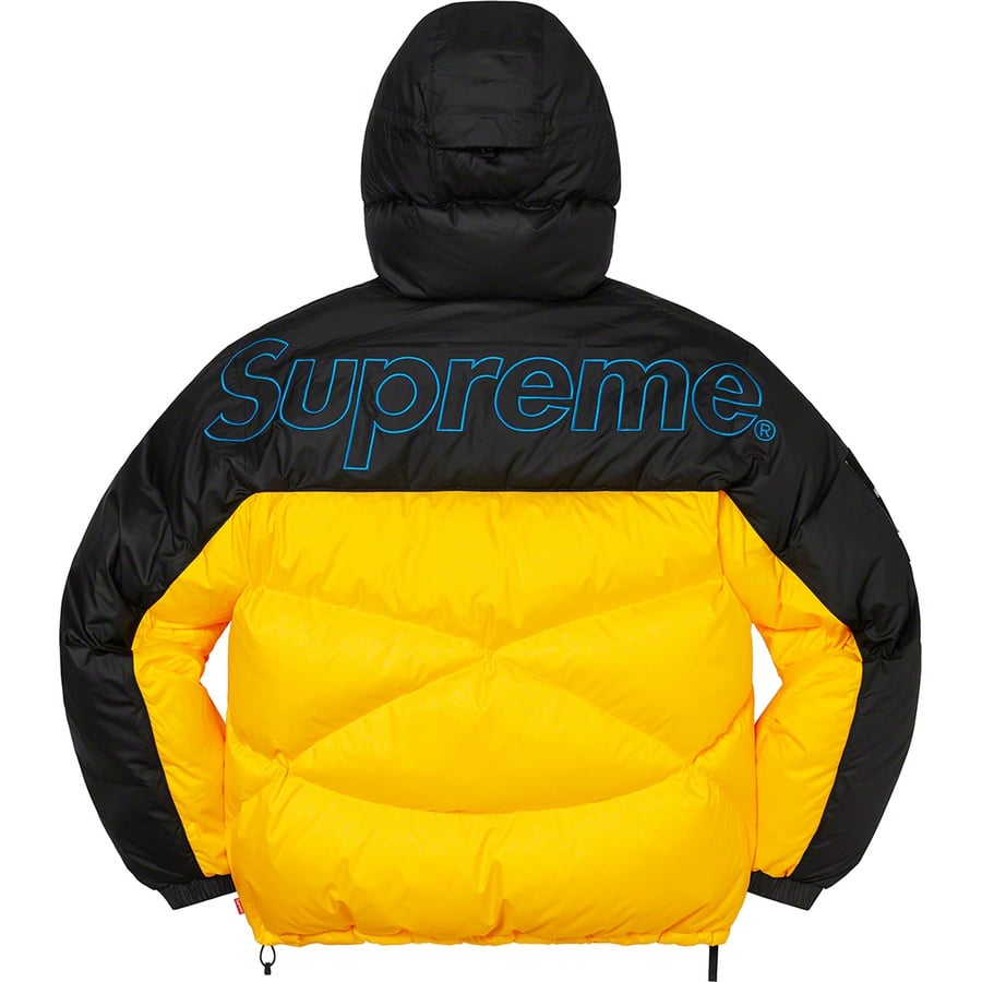 Details on Supreme The North Face 800-Fill Half Zip Hooded Pullover Yellow from fall winter
                                                    2022 (Price is $398)