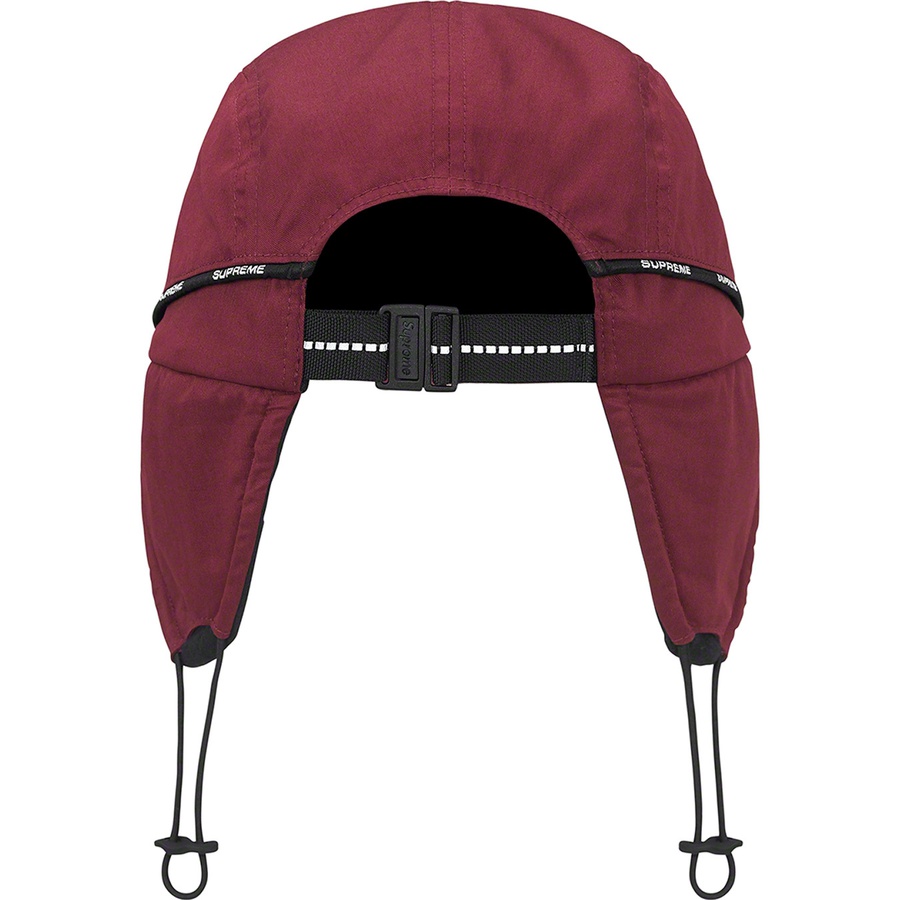 Details on Packable Earflap Camp Cap Burgundy from fall winter
                                                    2022 (Price is $60)