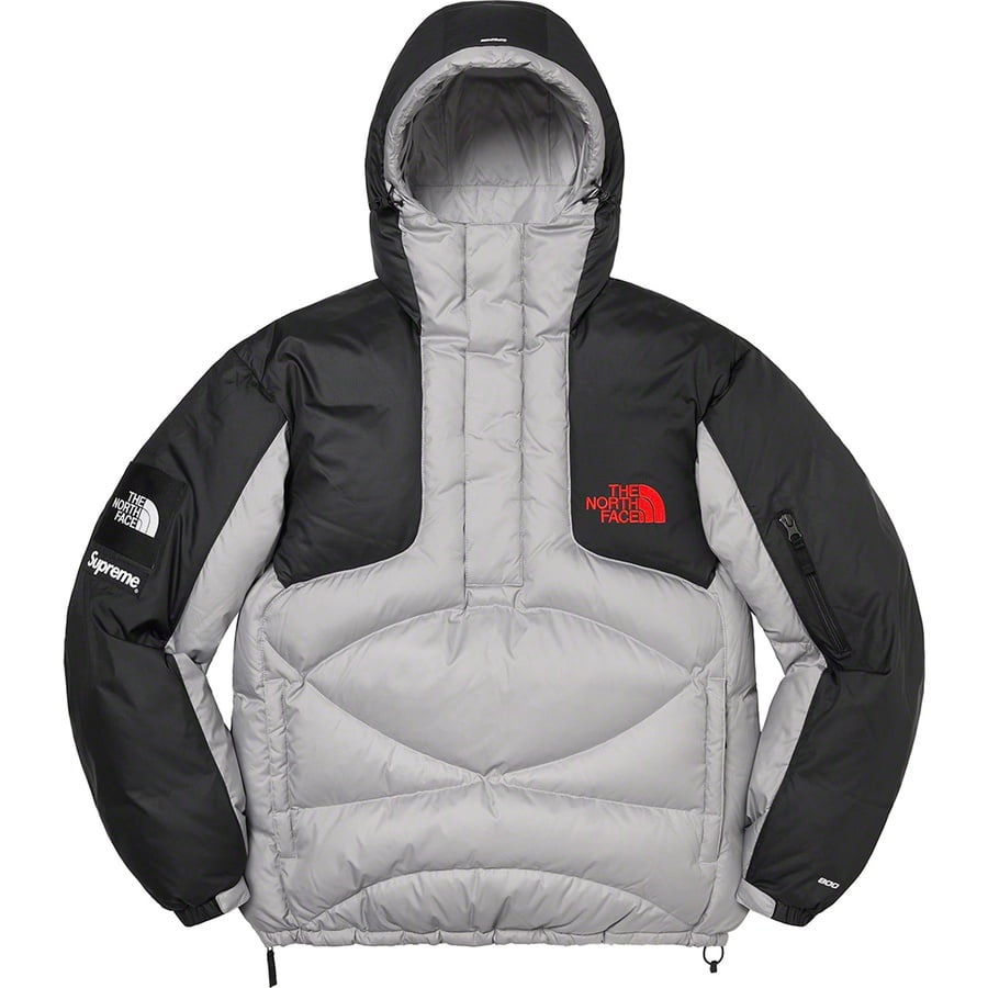 Details on Supreme The North Face 800-Fill Half Zip Hooded Pullover Grey from fall winter
                                                    2022 (Price is $398)