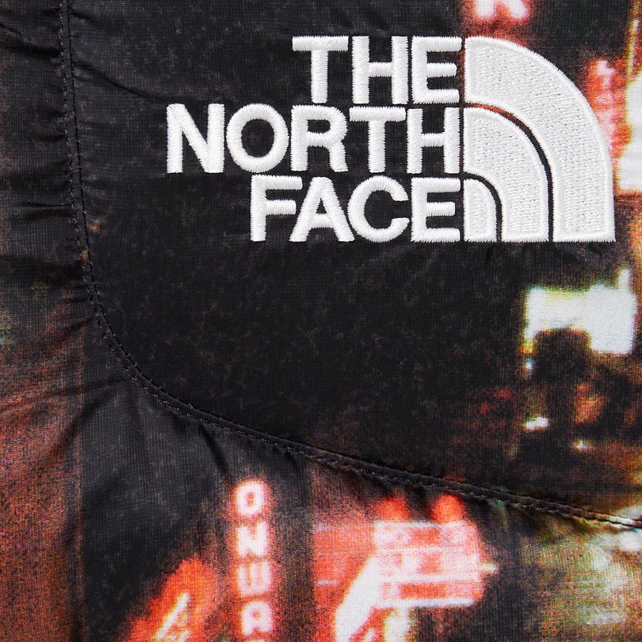 Details on Supreme The North Face 800-Fill Half Zip Hooded Pullover Times Square from fall winter
                                                    2022 (Price is $398)