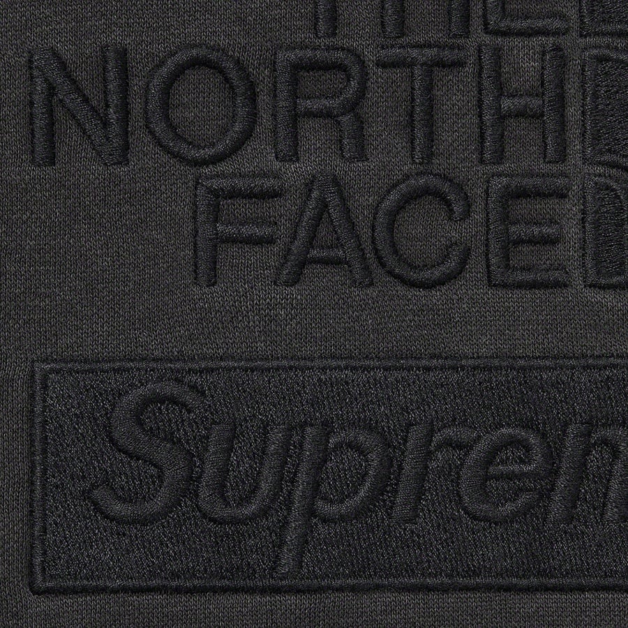 Details on Supreme The North Face Pigment Printed Hooded Sweatshirt Black from fall winter 2022 (Price is $138)
