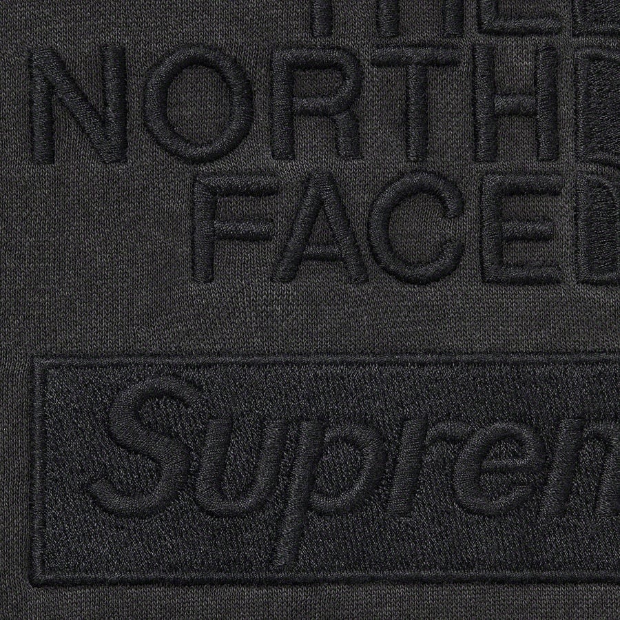 Details on Supreme The North Face Pigment Printed Hooded Sweatshirt Black from fall winter
                                                    2022 (Price is $138)