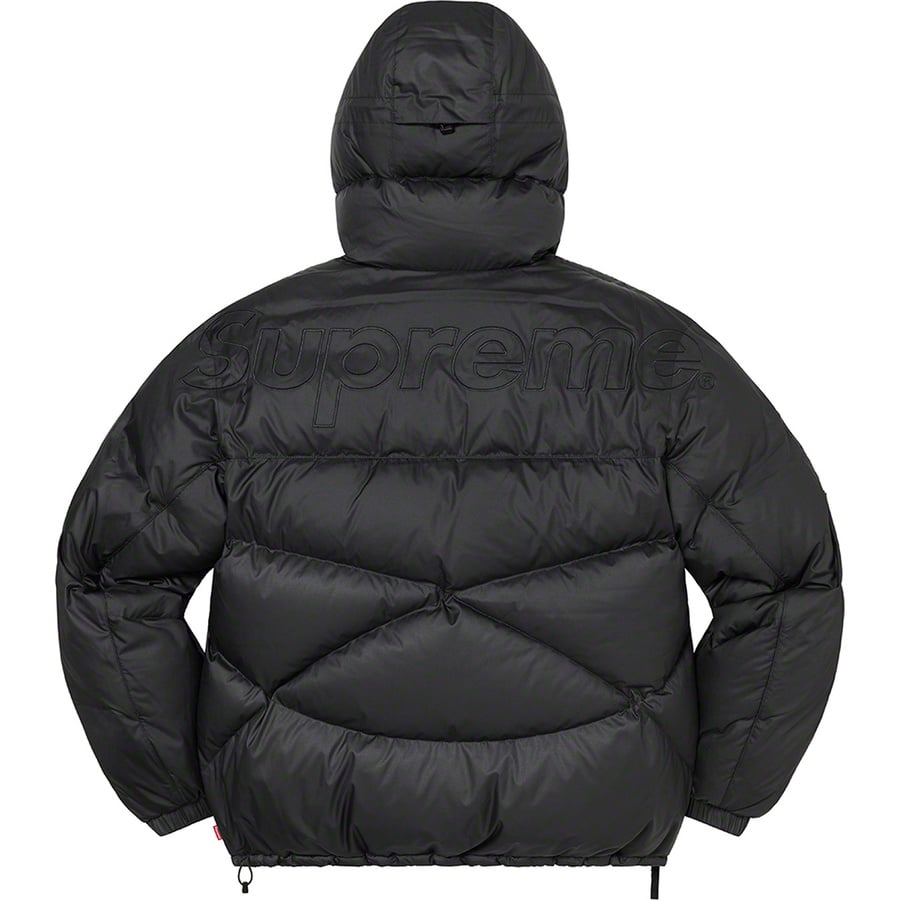 Details on Supreme The North Face 800-Fill Half Zip Hooded Pullover Black from fall winter 2022 (Price is $398)