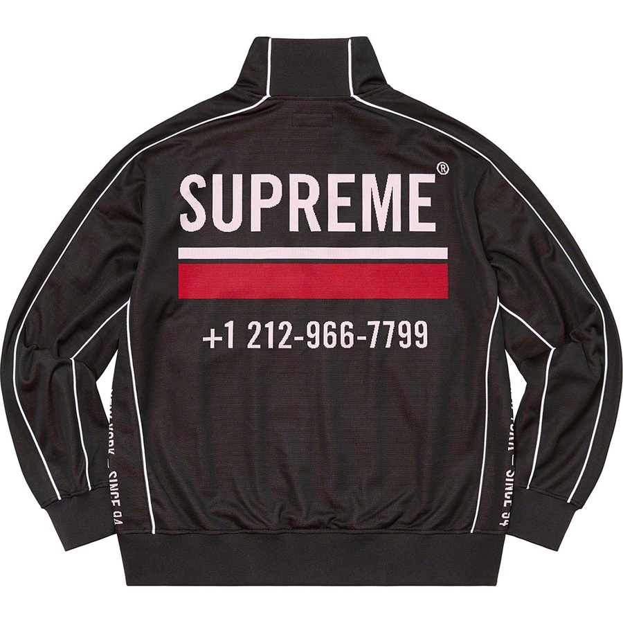 Details on World Famous Jacquard Track Jacket Black from fall winter
                                                    2022 (Price is $168)