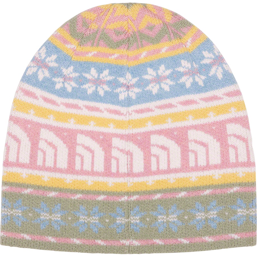 Details on Supreme The North Face Beanie Pink from fall winter 2022 (Price is $40)
