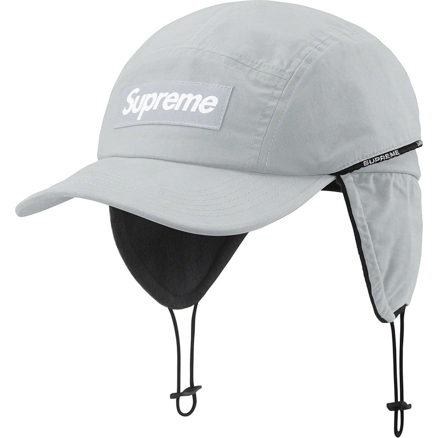 Details on Packable Earflap Camp Cap Grey from fall winter
                                                    2022 (Price is $60)