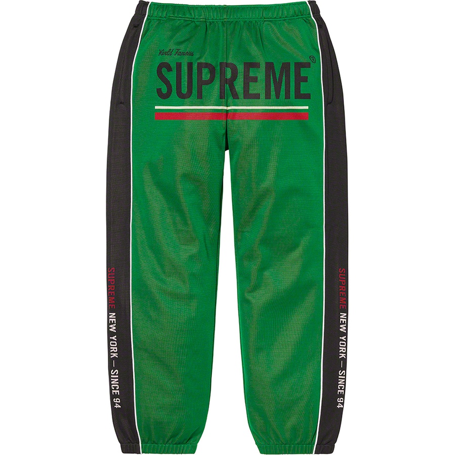 Details on World Famous Jacquard Track Pant Green from fall winter
                                                    2022 (Price is $138)