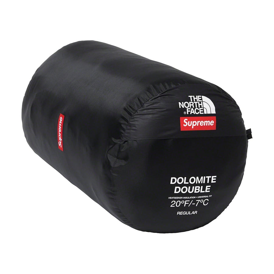 Details on Supreme The North Face Dolomite Double Sleeping Bag Times Square from fall winter 2022 (Price is $298)