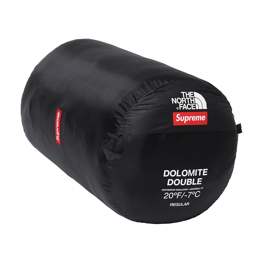 Details on Supreme The North Face Dolomite Double Sleeping Bag Times Square from fall winter
                                                    2022 (Price is $298)