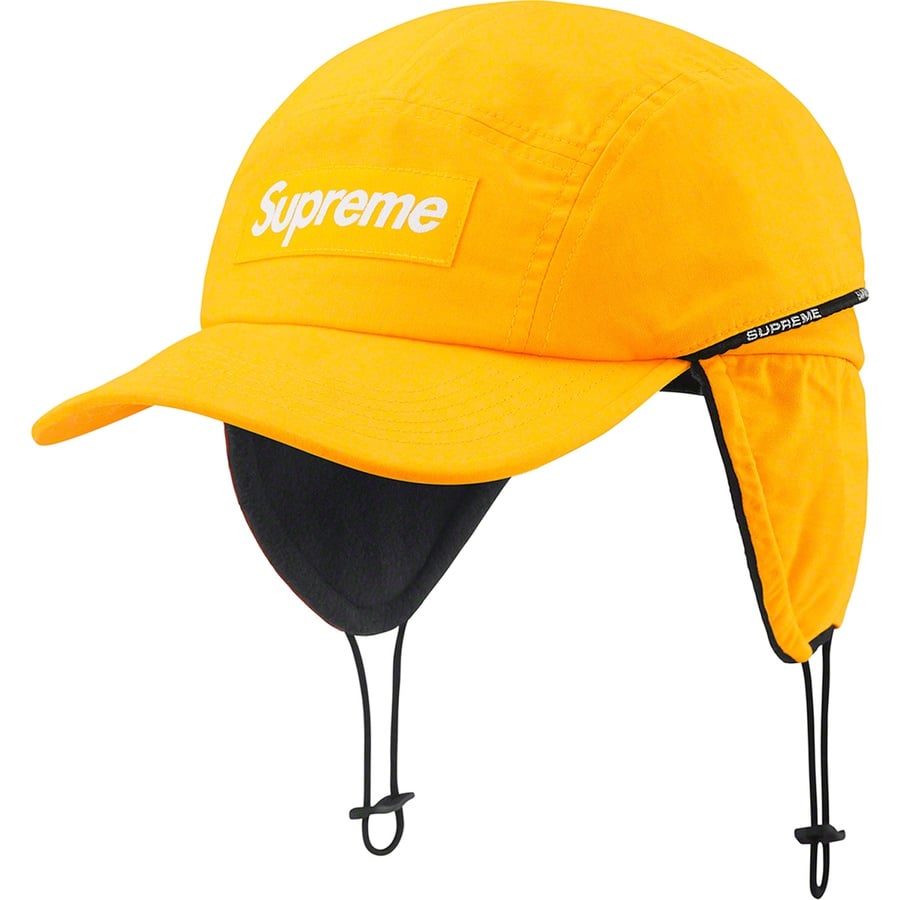 Details on Packable Earflap Camp Cap Yellow from fall winter
                                                    2022 (Price is $60)