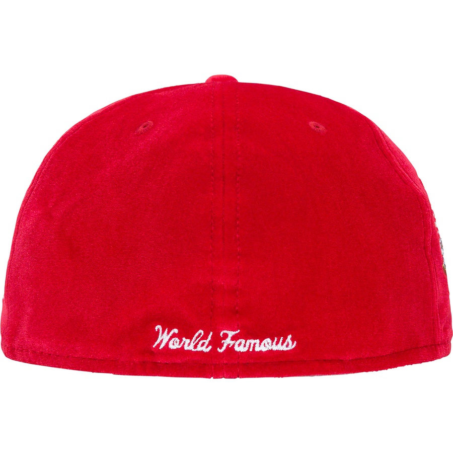 Details on Velour Box Logo New Era Red from fall winter 2022 (Price is $54)