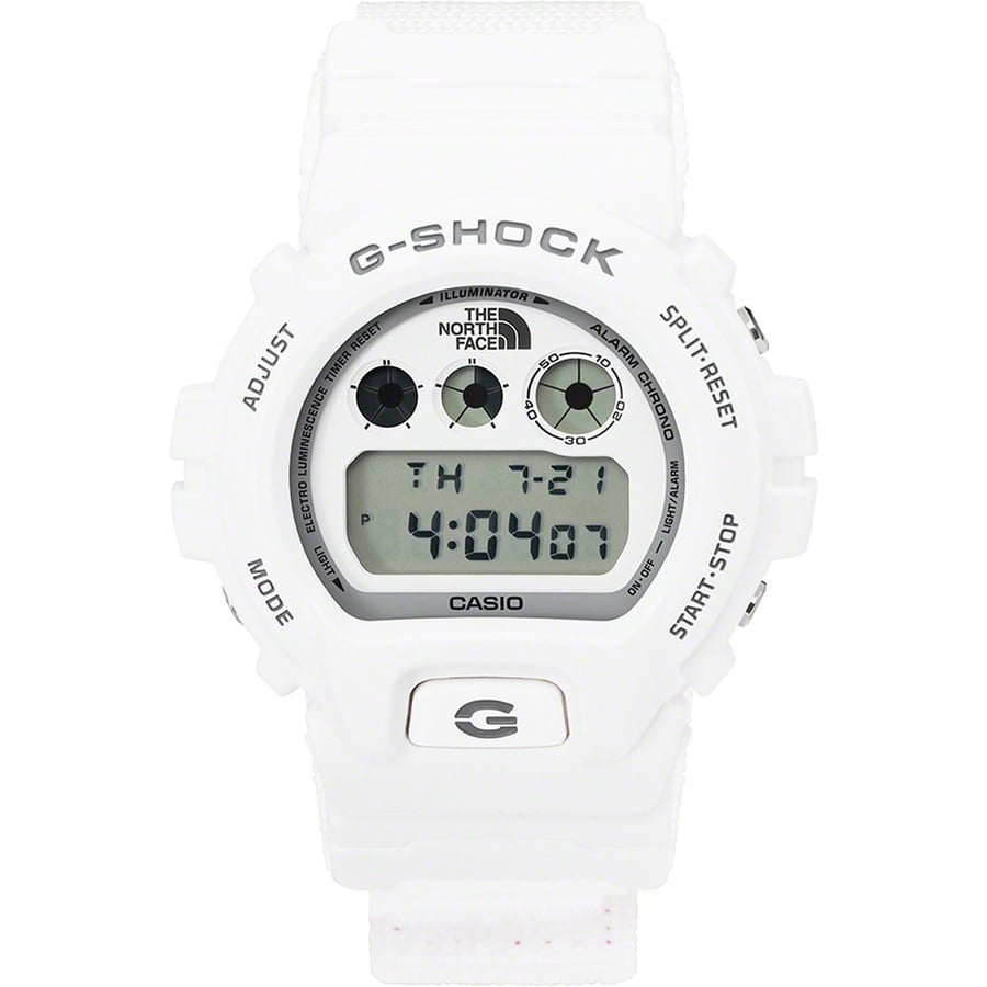 Details on Supreme The North Face G-SHOCK Watch White from fall winter 2022 (Price is $188)