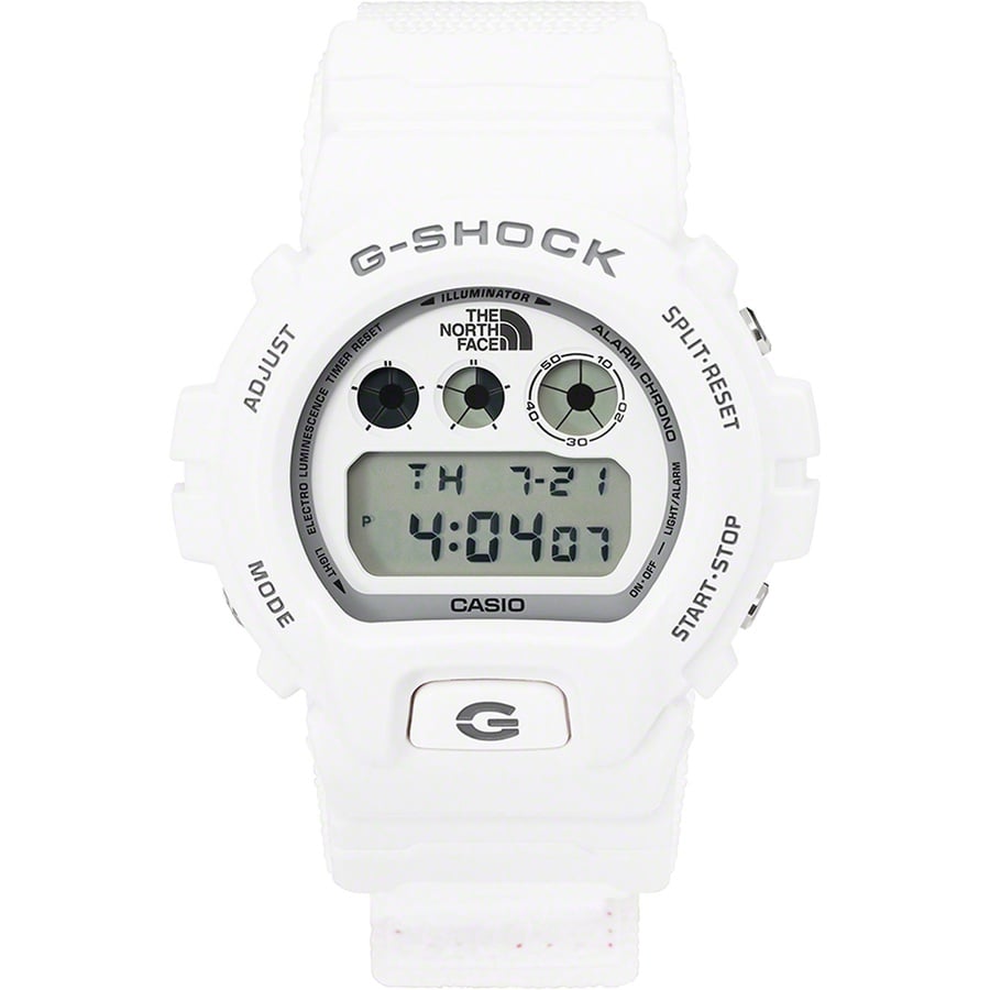 Details on Supreme The North Face G-SHOCK Watch White from fall winter
                                                    2022 (Price is $188)