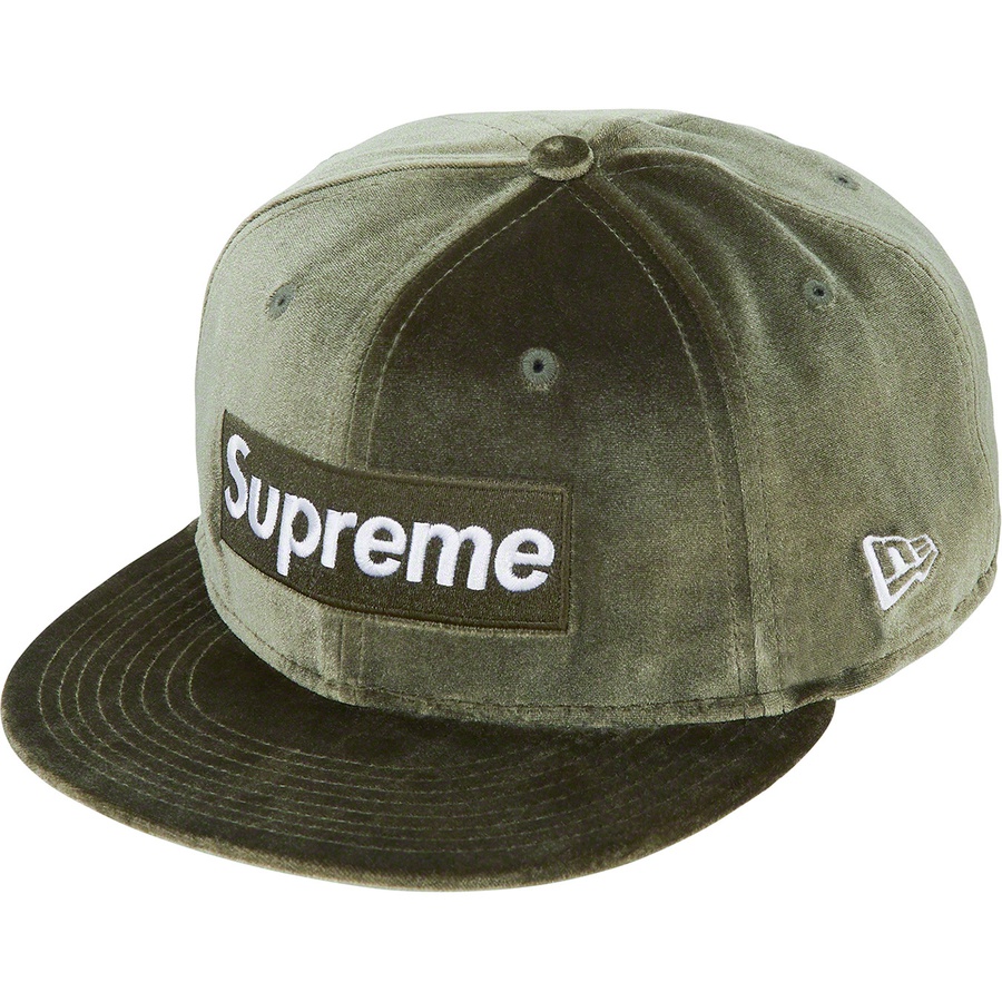 Details on Velour Box Logo New Era Olive from fall winter
                                                    2022 (Price is $54)