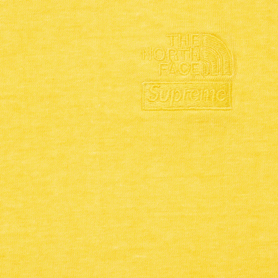 Details on Supreme The North Face Pigment Printed L S Top Yellow from fall winter 2022 (Price is $68)