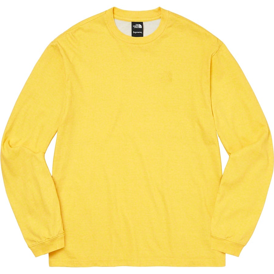 Details on Supreme The North Face Pigment Printed L S Top Yellow from fall winter
                                                    2022 (Price is $68)