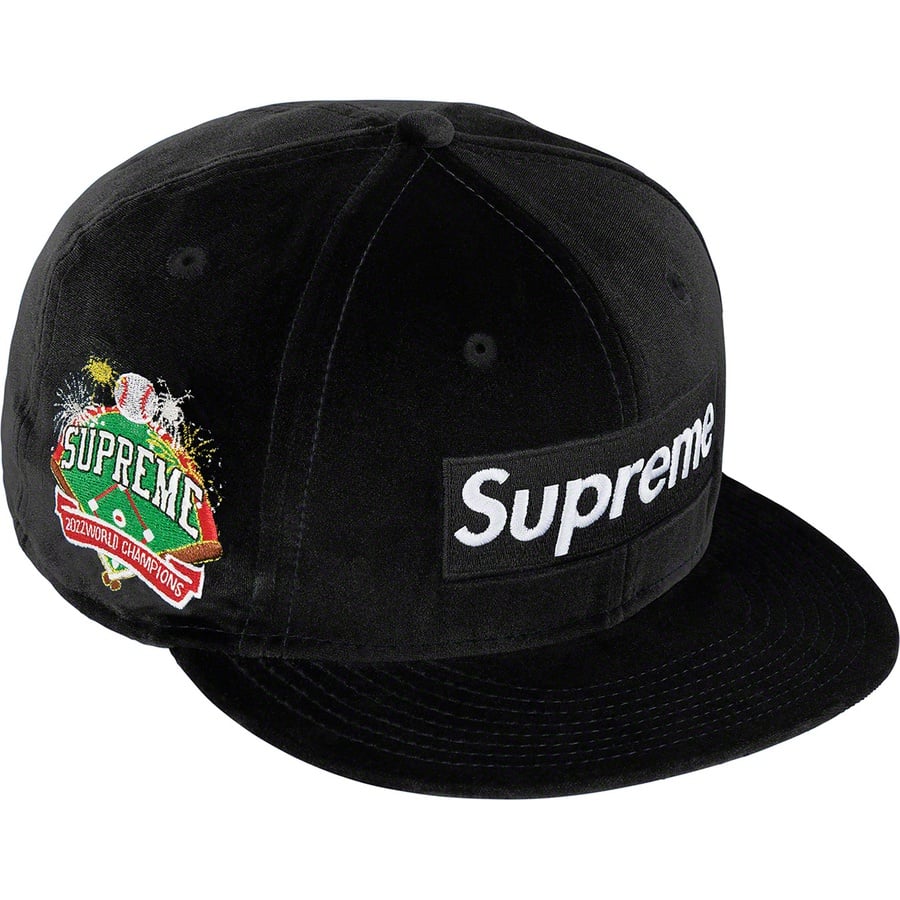 Supreme Velour Box Logo New Era Black-