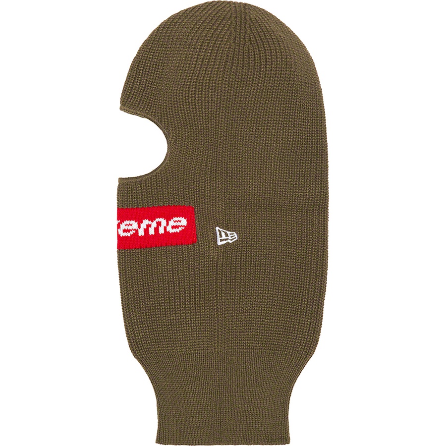 Details on New Era Box Logo Balaclava Olive from fall winter
                                                    2022 (Price is $58)