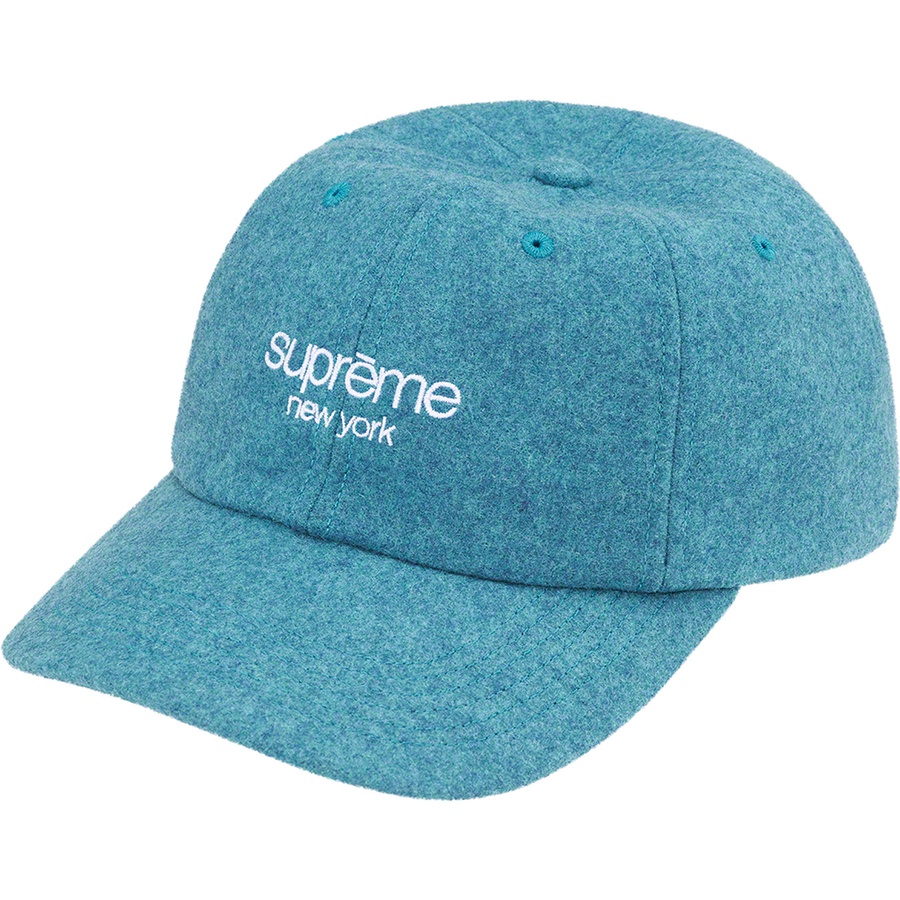 Details on Waxed Wool 6-Panel Cyan from fall winter 2022 (Price is $58)