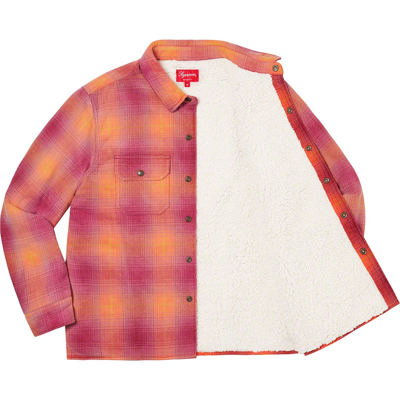 Shearling Lined Flannel Shirt - fall winter 2022 - Supreme