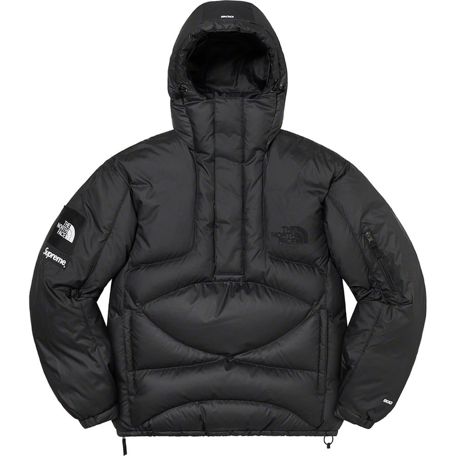 Details on Supreme The North Face 800-Fill Half Zip Hooded Pullover Black from fall winter
                                                    2022 (Price is $398)