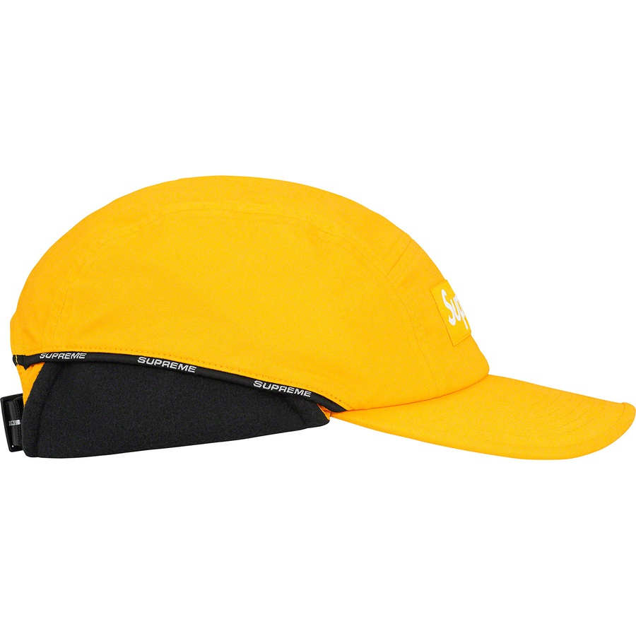Details on Packable Earflap Camp Cap Yellow from fall winter 2022 (Price is $60)