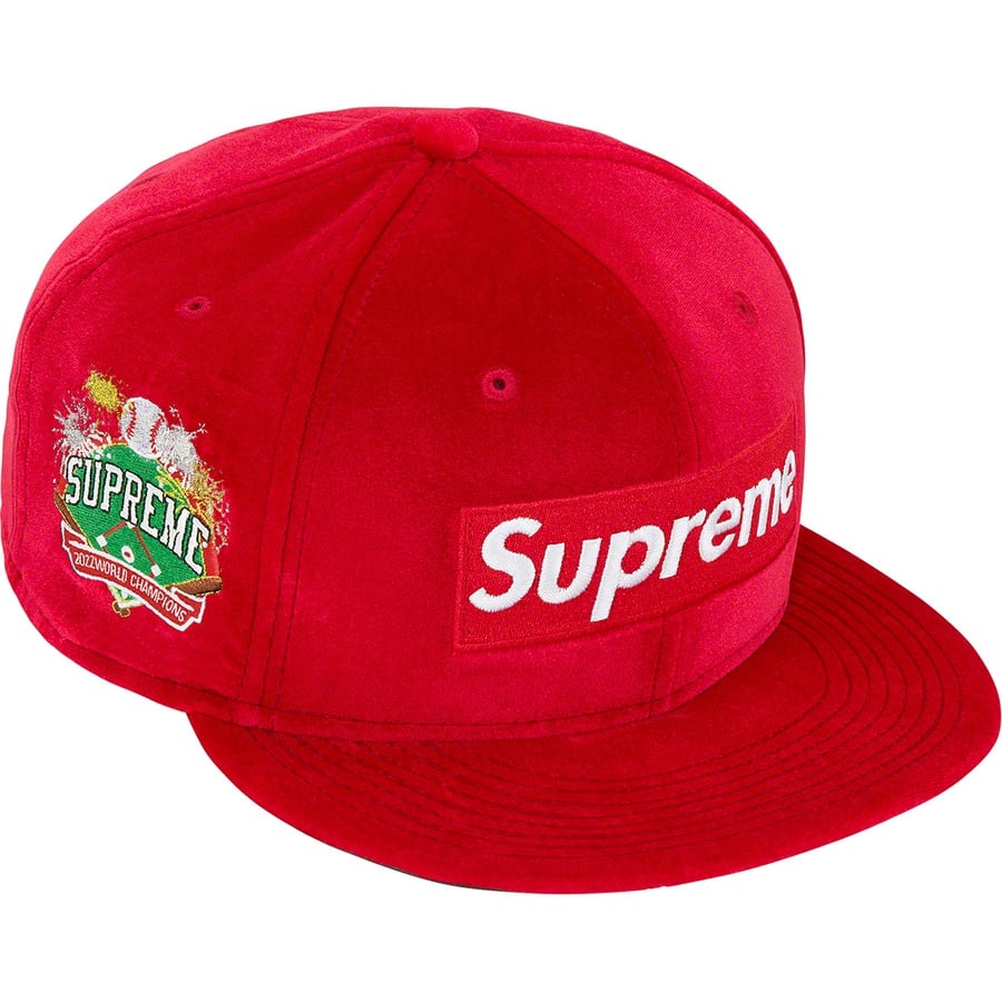 Details on Velour Box Logo New Era Red from fall winter
                                                    2022 (Price is $54)