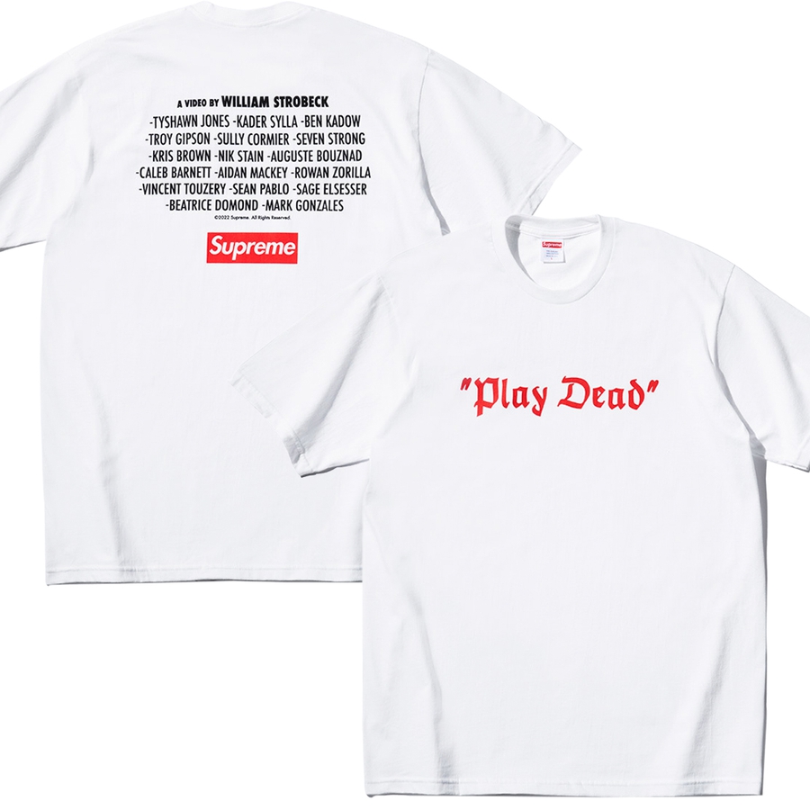 Supreme "Play Dead" Tee releasing on Week 14 for fall winter 22