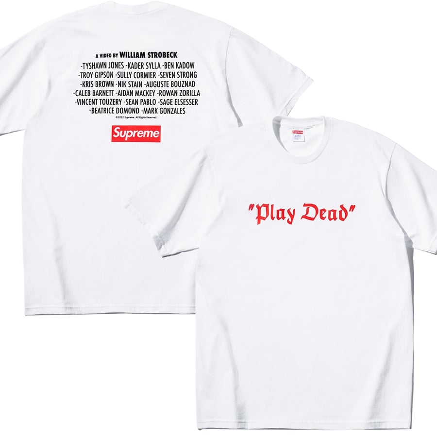 Supreme "Play Dead" Tee releasing on Week 14 for fall winter 2022