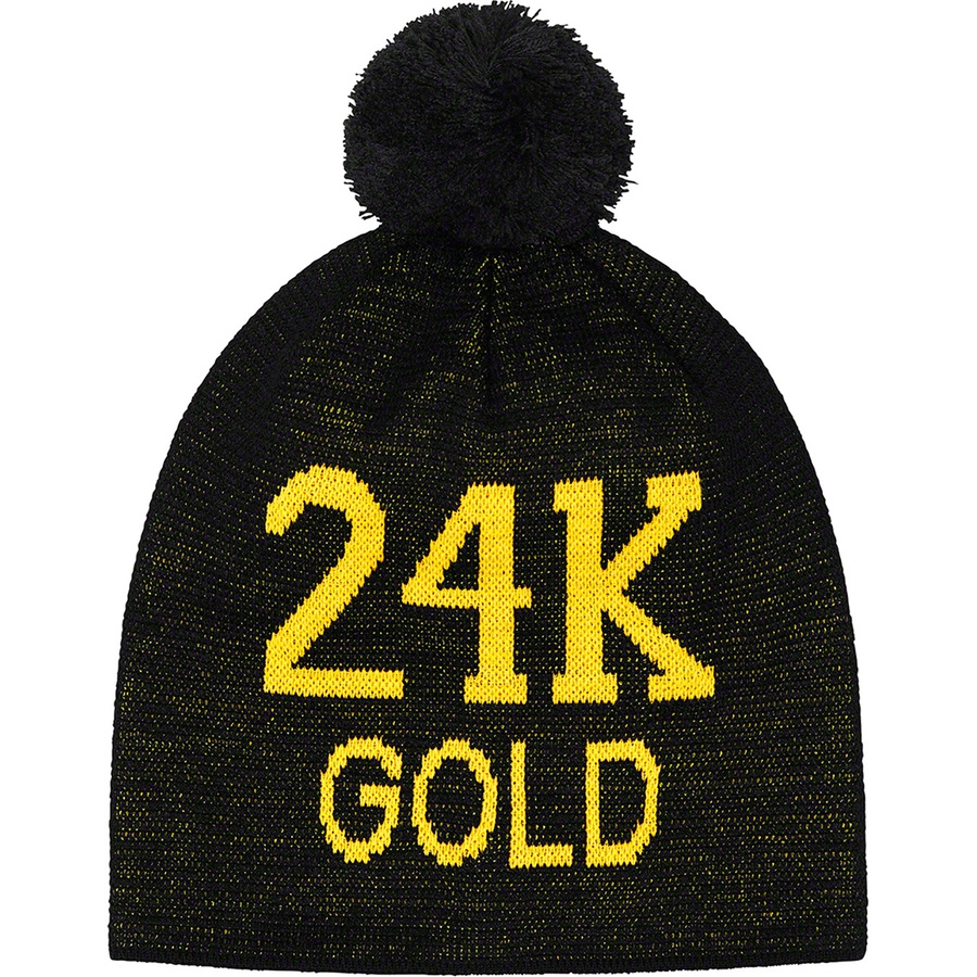 Details on 24k Gold Cuffless Beanie Black from fall winter
                                                    2022 (Price is $38)