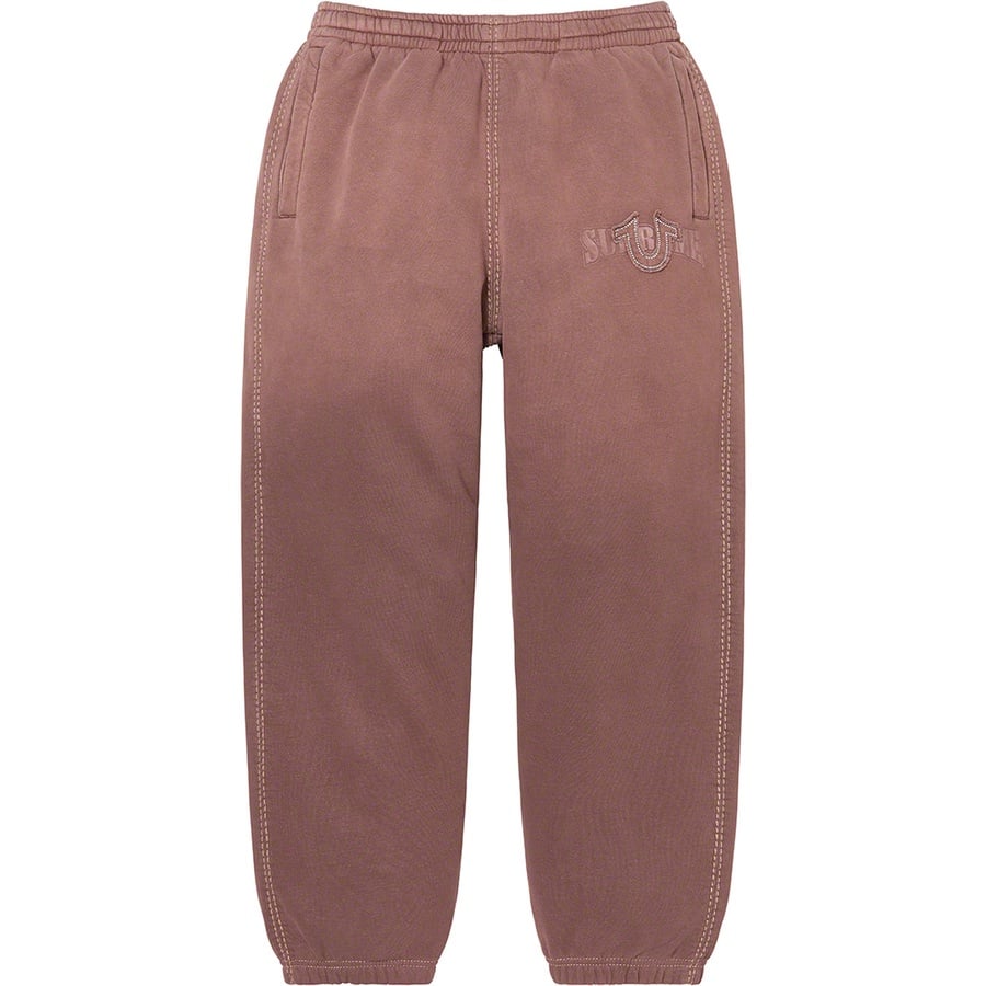 Details on Supreme True Religion Sweatpant Brown from fall winter
                                                    2022 (Price is $198)