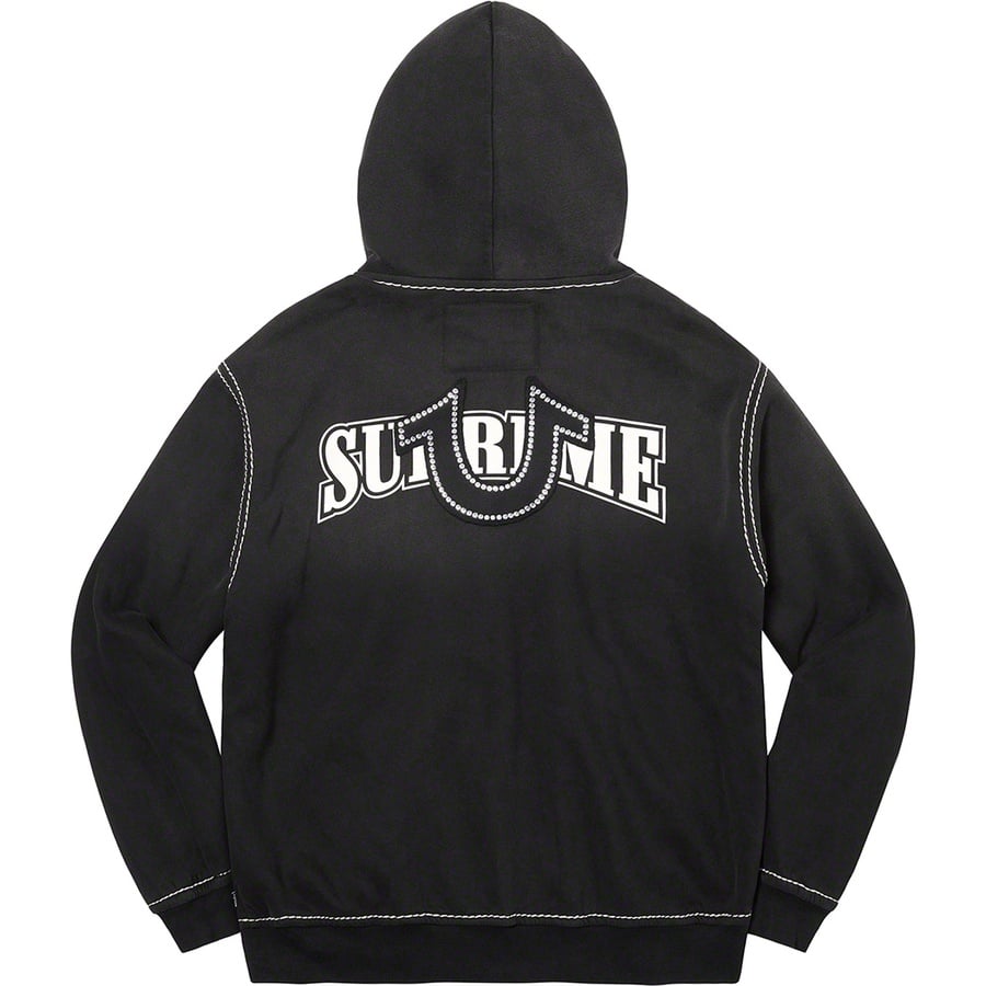 Details on Supreme True Religion Zip Up Hooded Sweatshirt Black from fall winter
                                                    2022 (Price is $248)