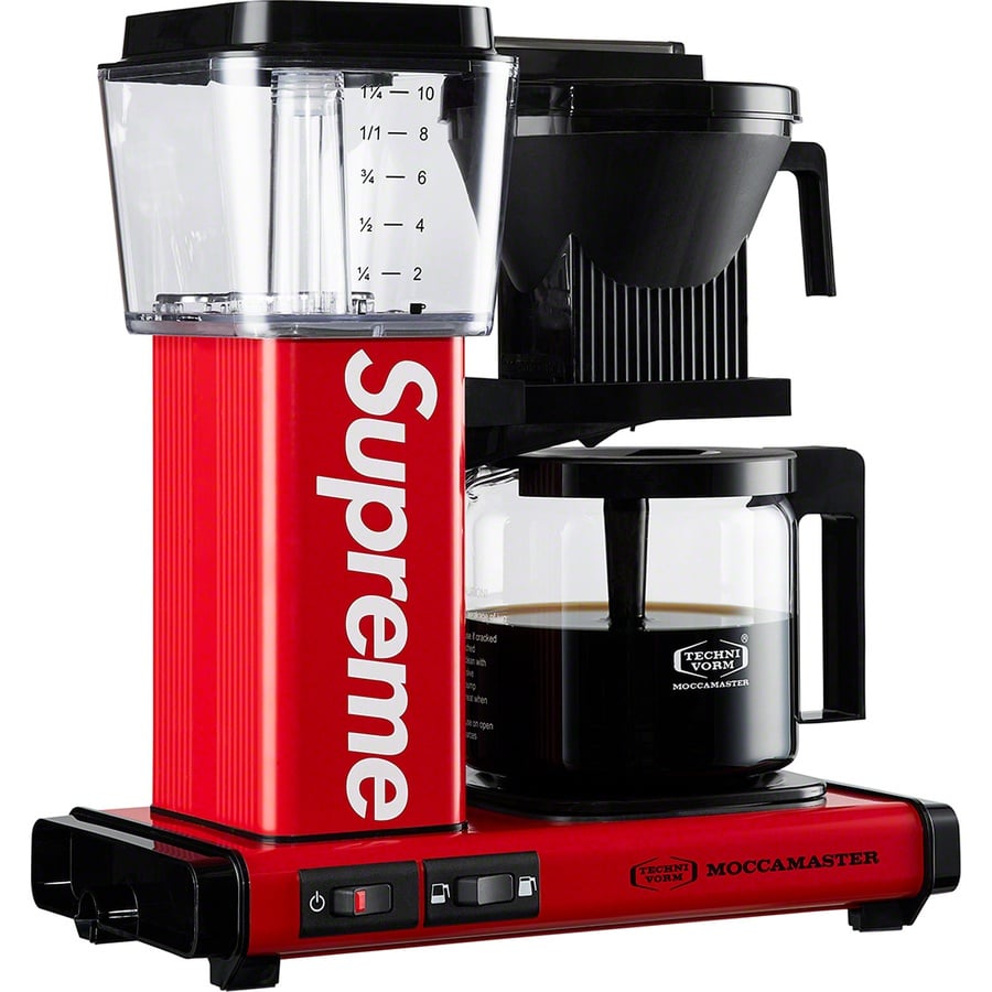 Details on Supreme Moccamaster KBGV Select Coffee Maker Red from fall winter 2022 (Price is $398)