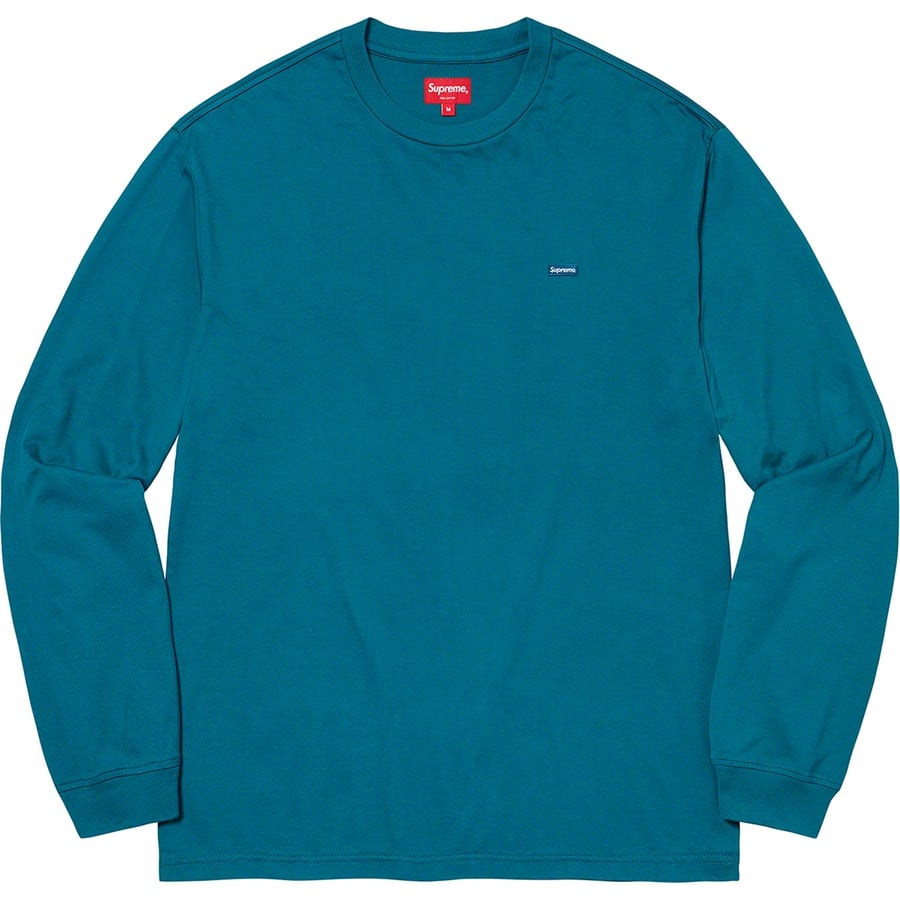 Details on Small Box L S Tee Teal from fall winter
                                                    2022 (Price is $68)