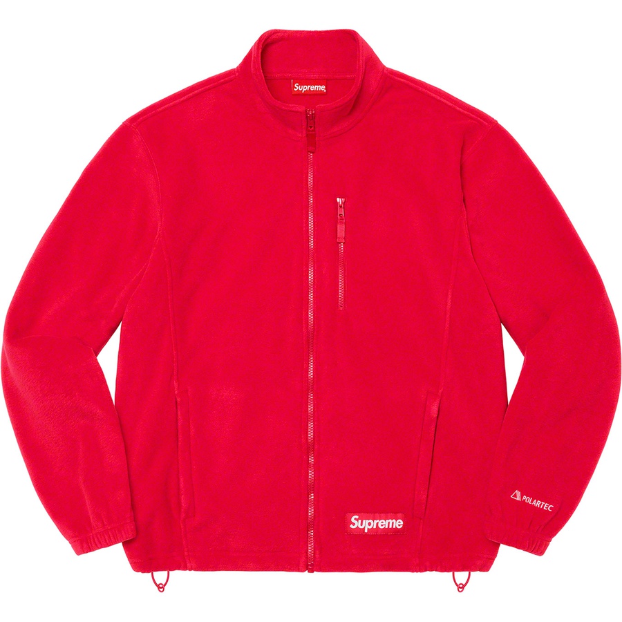Details on Polartec Zip Jacket Red from fall winter
                                                    2022 (Price is $148)