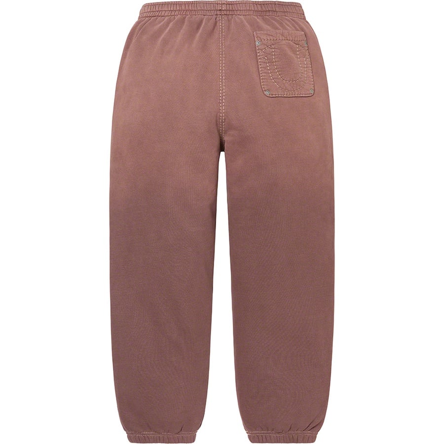 Details on Supreme True Religion Sweatpant Brown from fall winter
                                                    2022 (Price is $198)