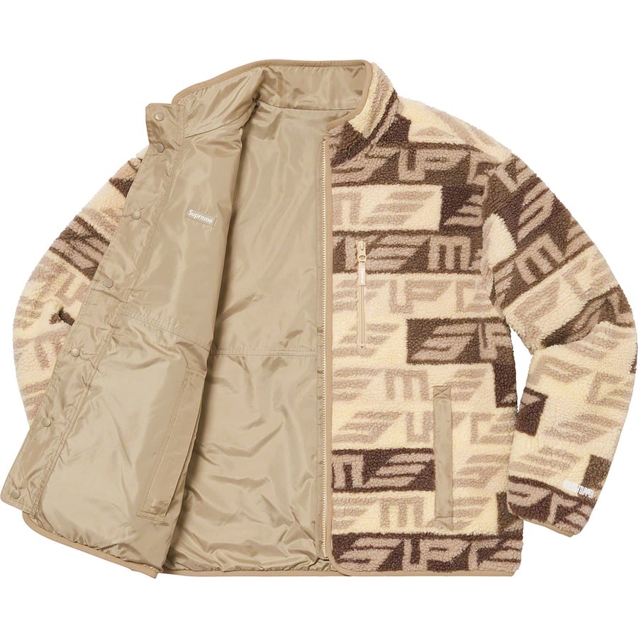 Details on Geo Reversible WINDSTOPPER Fleece Jacket Tan from fall winter
                                                    2022 (Price is $238)