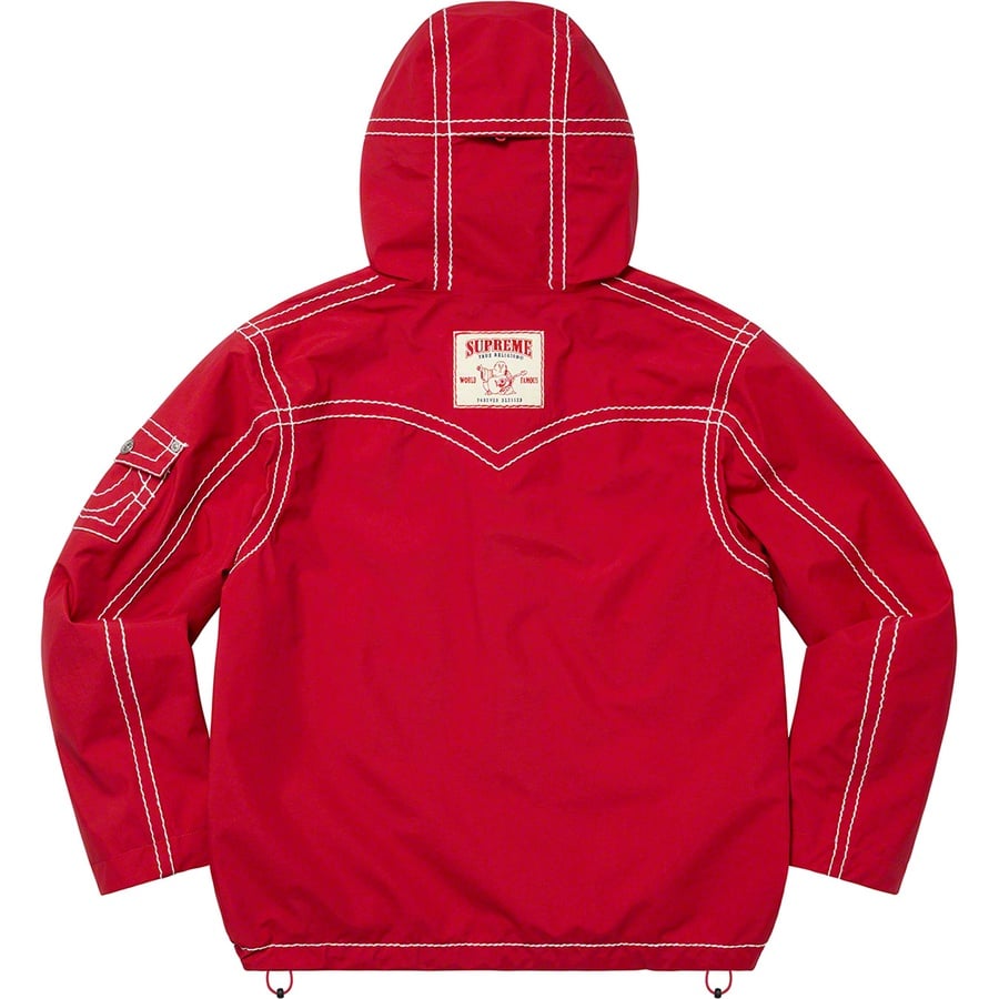 Details on Supreme True Religion GORE-TEX Shell Jacket Red from fall winter
                                                    2022 (Price is $478)