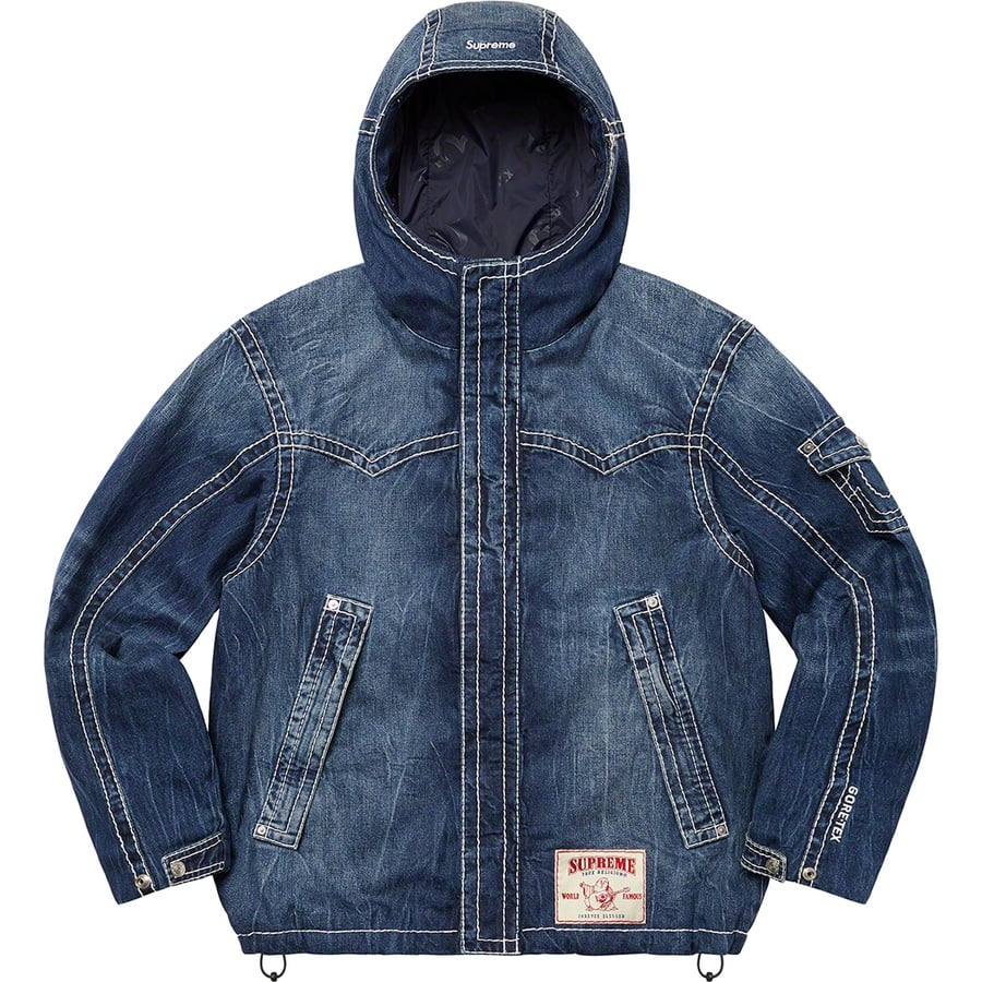 Details on Supreme True Religion GORE-TEX Shell Jacket Denim from fall winter
                                                    2022 (Price is $478)