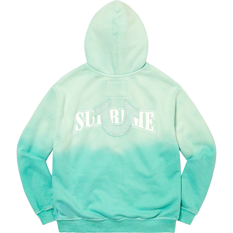 Details on Supreme True Religion Zip Up Hooded Sweatshirt Aqua from fall winter
                                                    2022 (Price is $248)