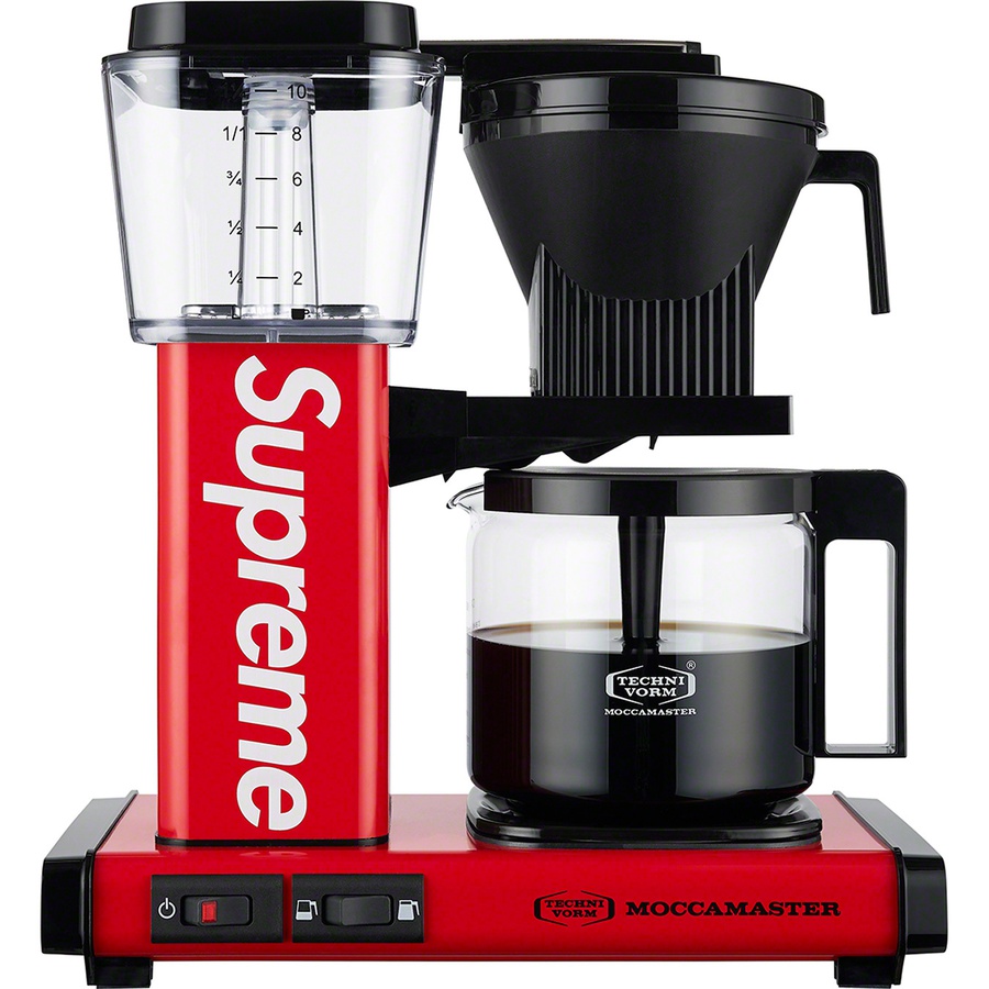Details on Supreme Moccamaster KBGV Select Coffee Maker Red from fall winter 2022 (Price is $398)