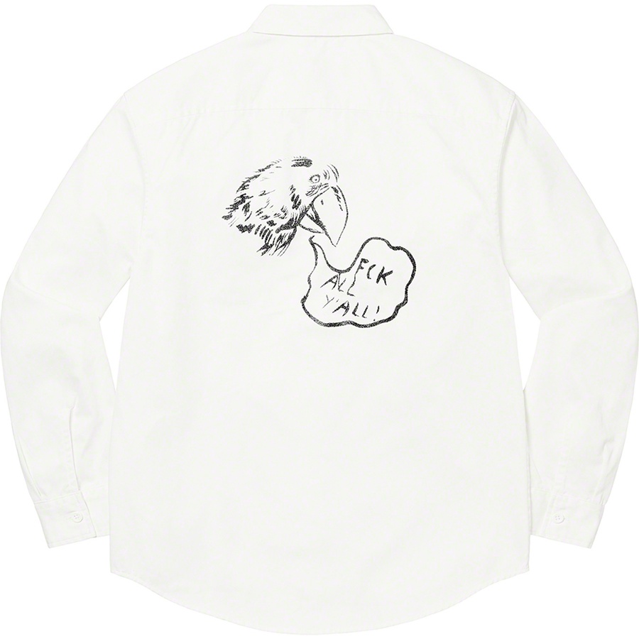 Details on Raymond Pettibon Work Shirt White from fall winter
                                                    2022 (Price is $148)
