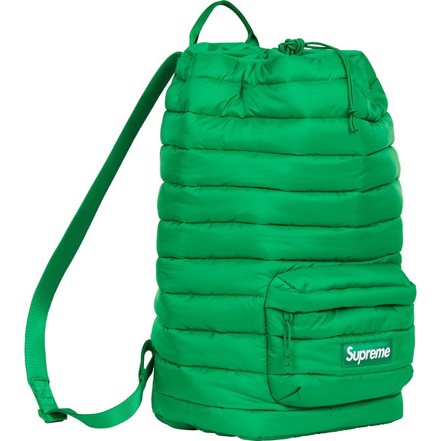 Details on Puffer Backpack Green from fall winter
                                                    2022 (Price is $128)