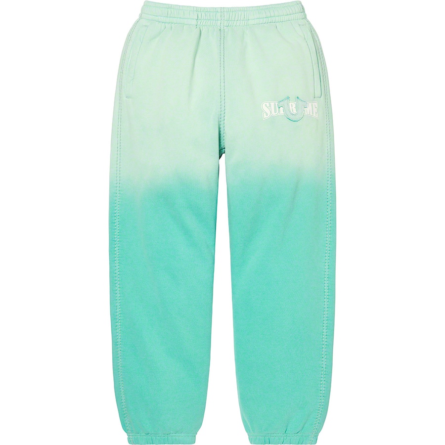Details on Supreme True Religion Sweatpant Aqua from fall winter
                                                    2022 (Price is $198)