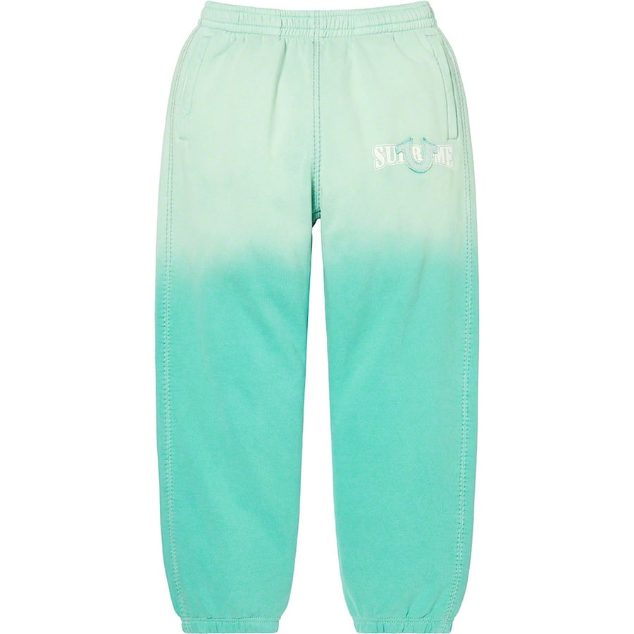 Details on Supreme True Religion Sweatpant Aqua from fall winter
                                                    2022 (Price is $198)