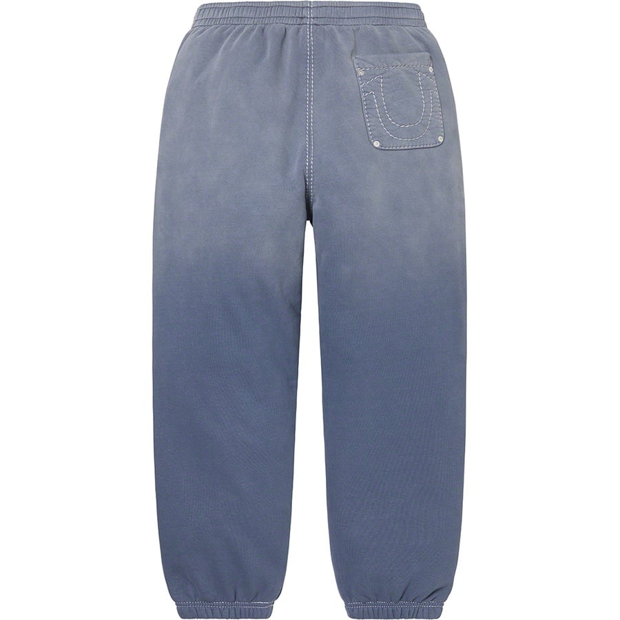 Details on Supreme True Religion Sweatpant Indigo from fall winter
                                                    2022 (Price is $198)