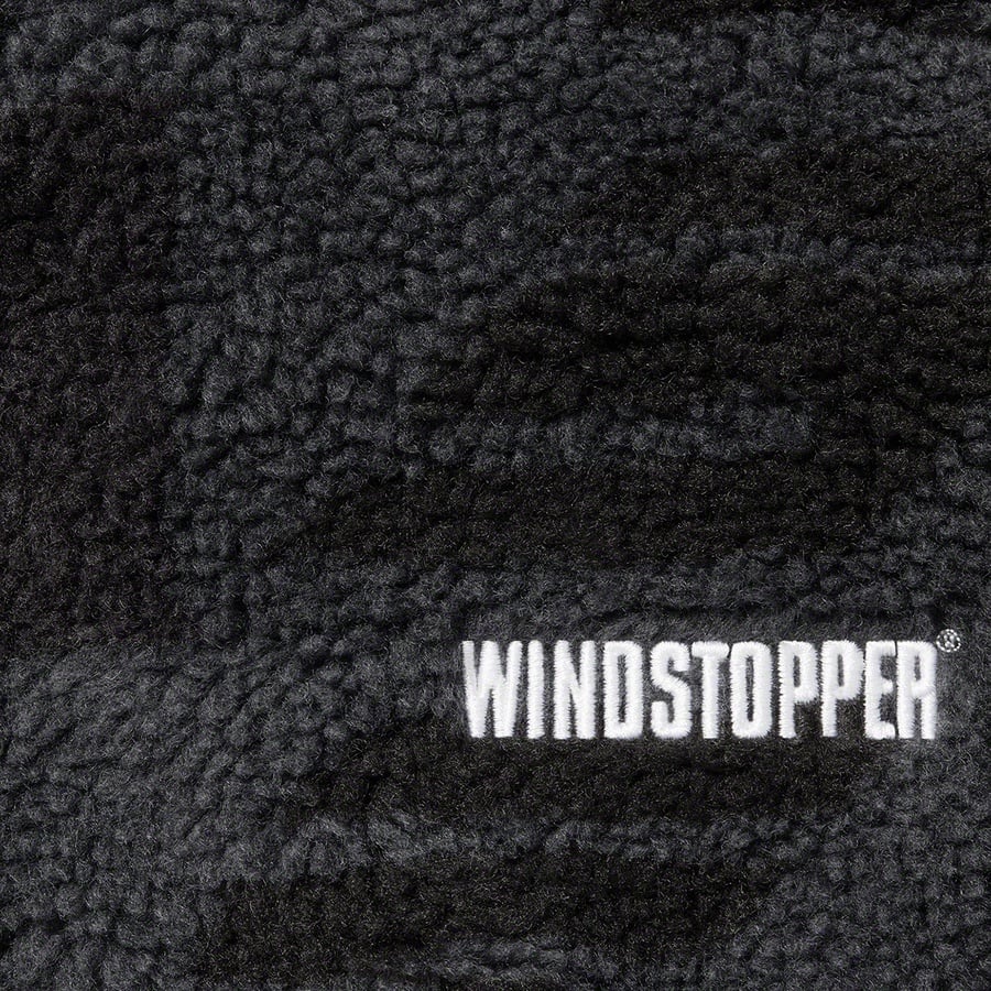 Details on Geo Reversible WINDSTOPPER Fleece Jacket Black from fall winter 2022 (Price is $238)