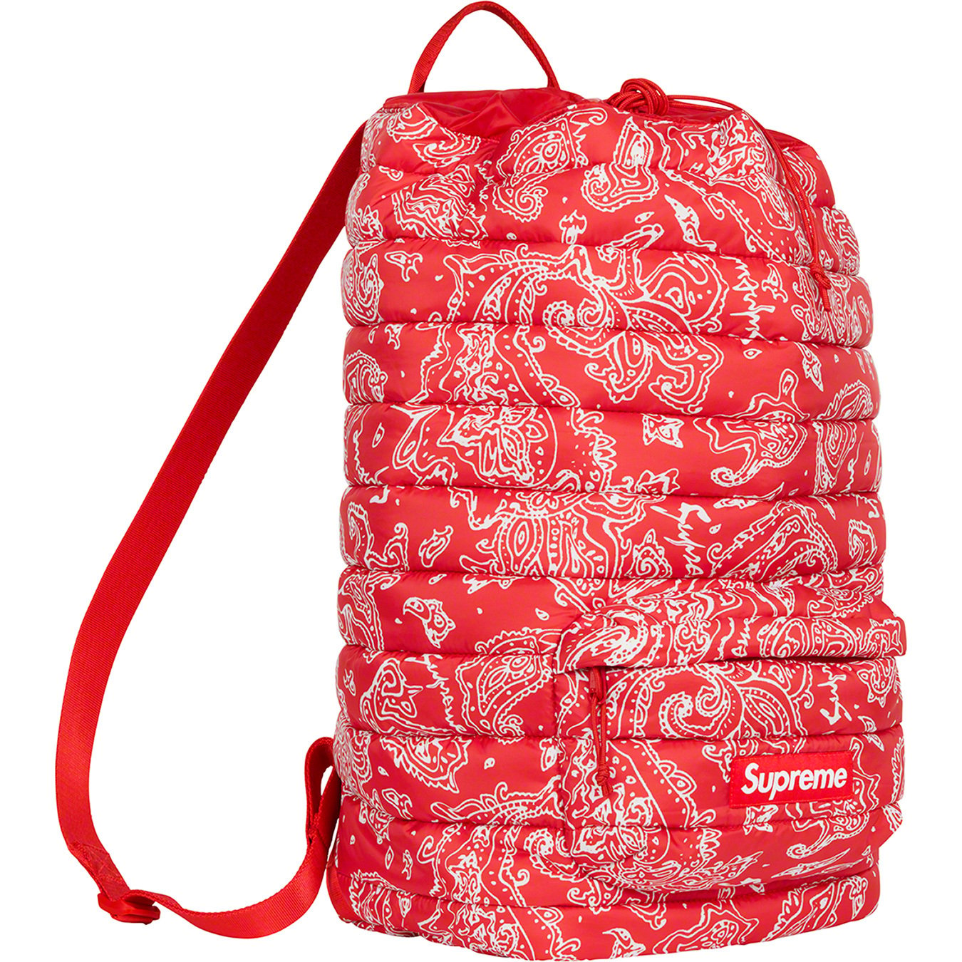 Supreme Puffer Backpack Blue Paisley