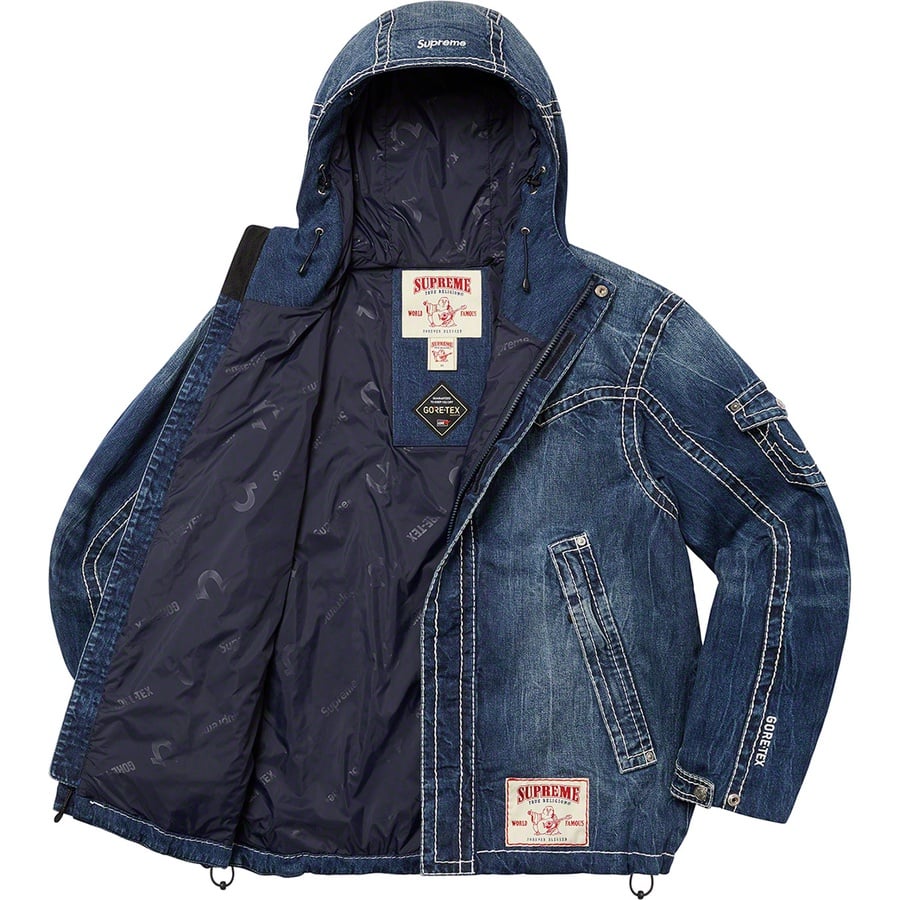 Details on Supreme True Religion GORE-TEX Shell Jacket Denim from fall winter
                                                    2022 (Price is $478)